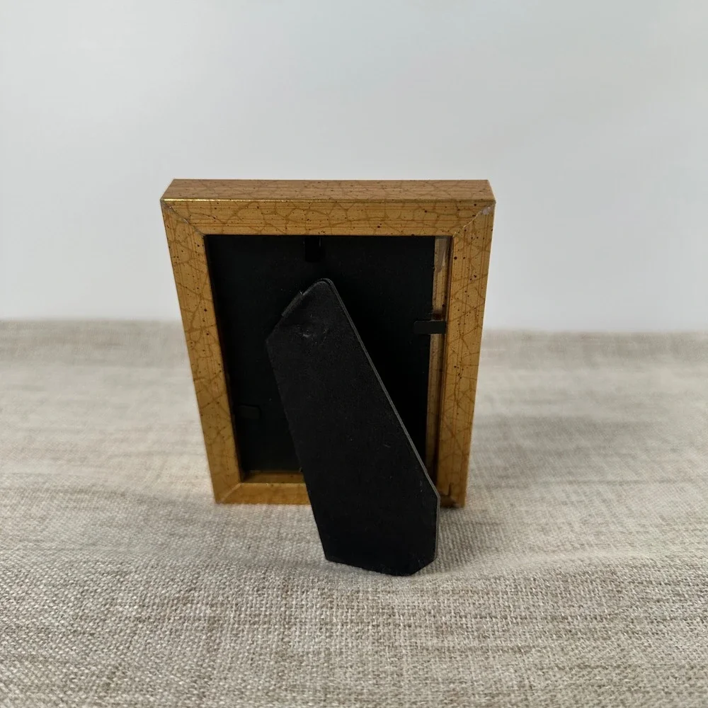 Small Gold Floral Picture Frame | Easel Back Tabletop Frame
